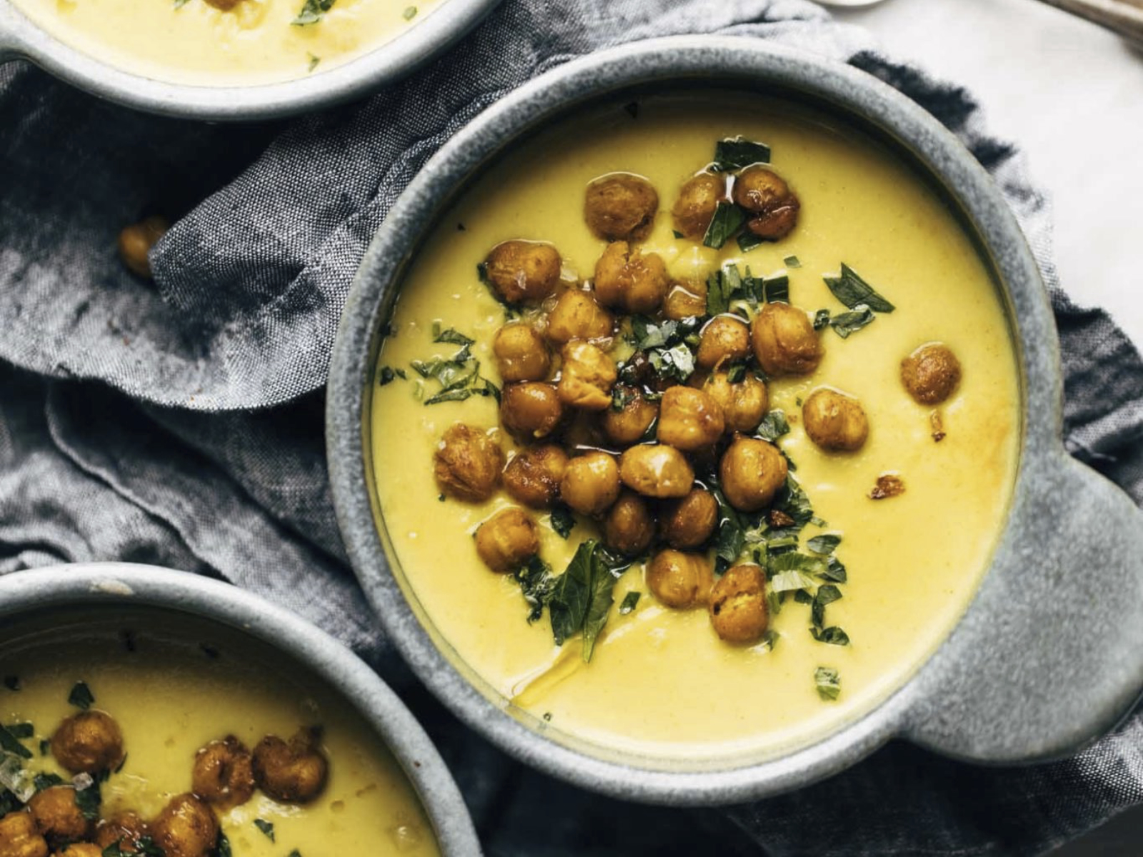 golden turmeric chickpea soup