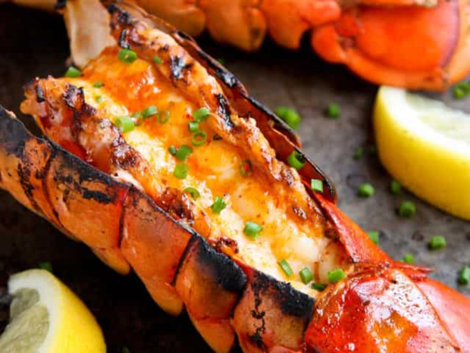 Grilled Lobster Tails with Sriracha Butter