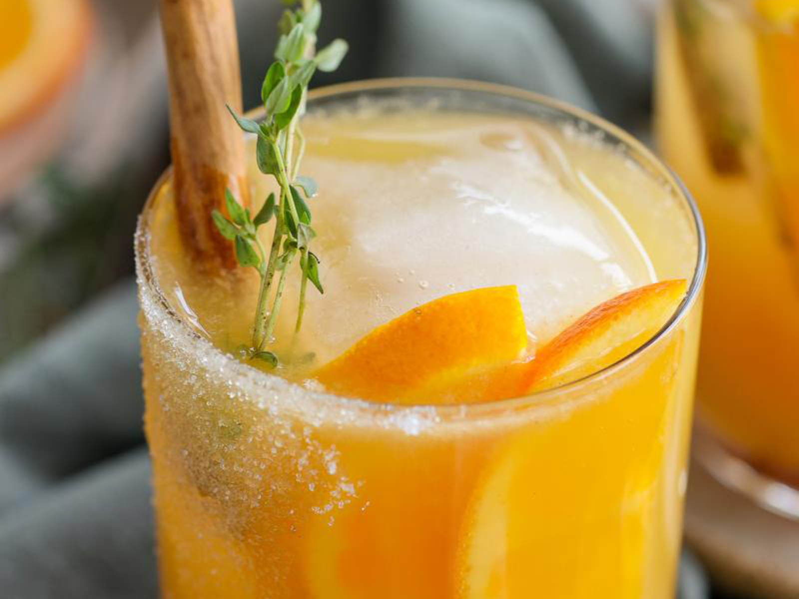 Cinnamon Spiced Orange and Thyme Mocktail