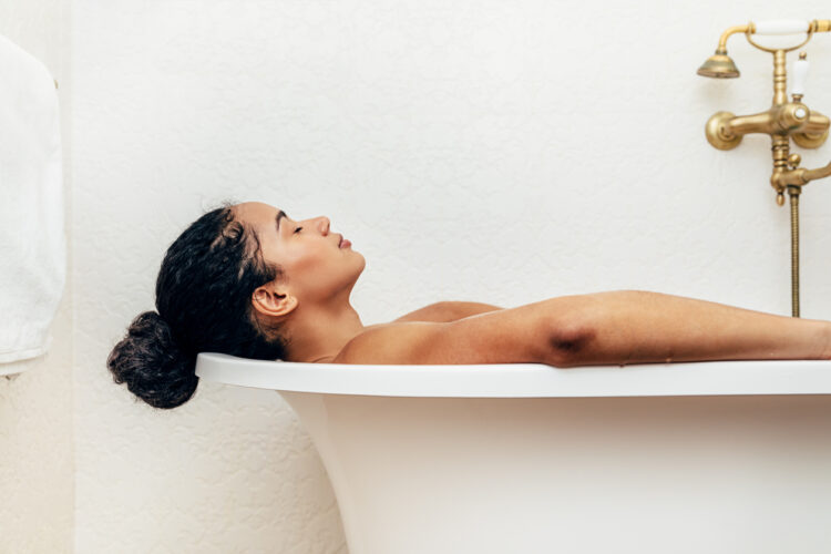 Woman in bath