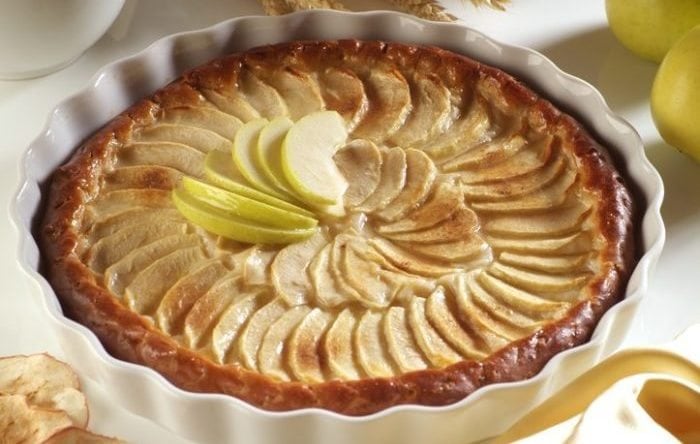 Freshly baked apple tart
