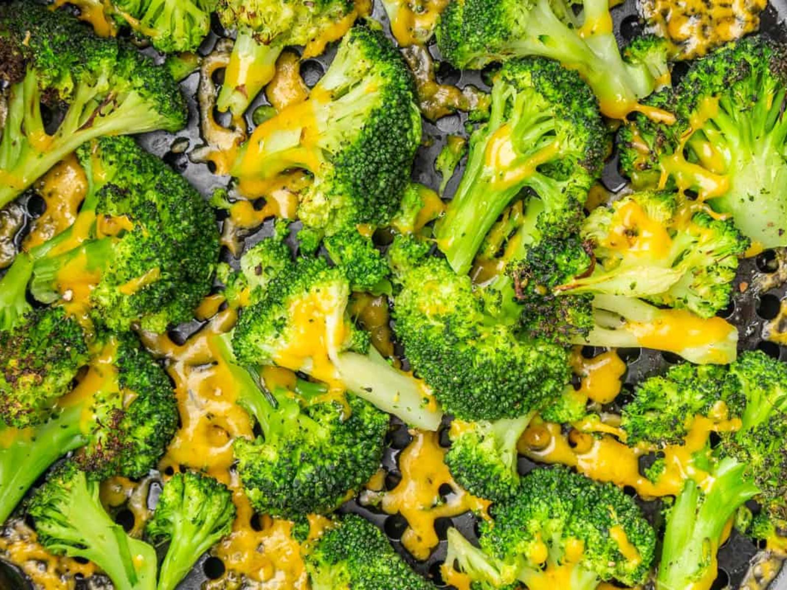 air fryer broccoli recipes: cheesy