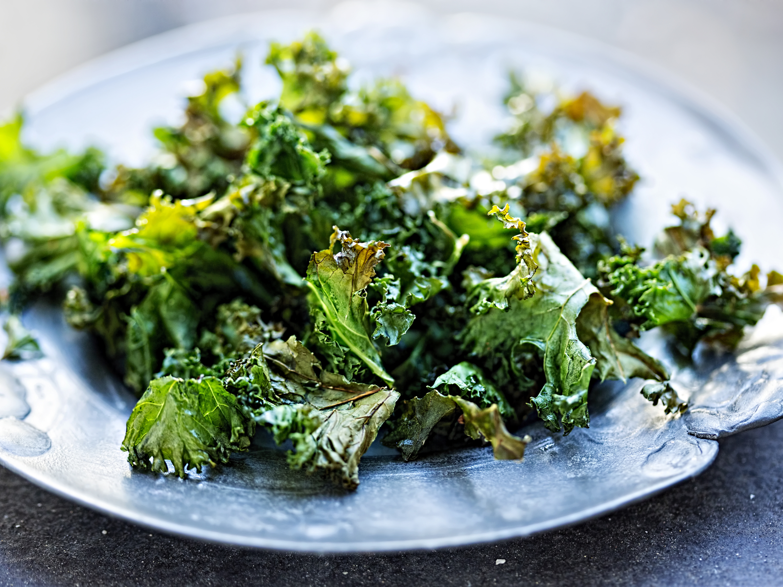 kale chips on a plate
