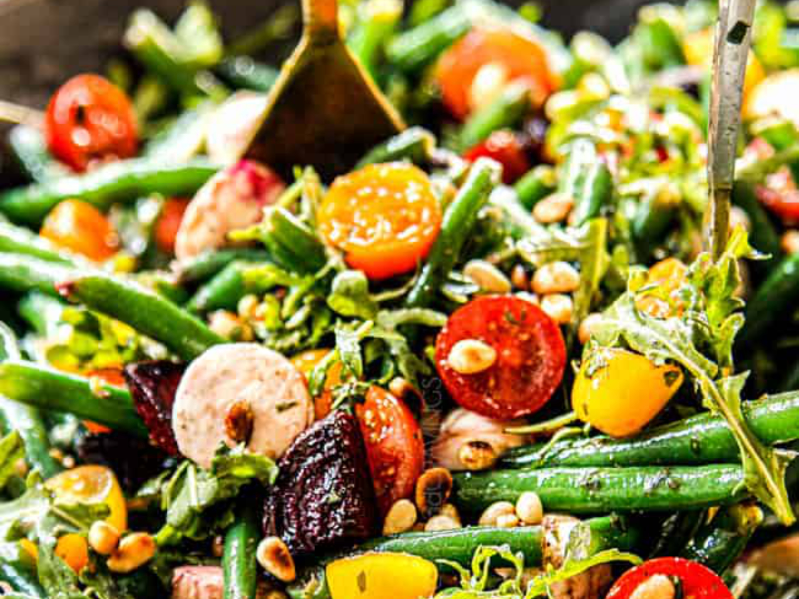 Green Bean Salad with Balsamic Basil Vinaigrette
