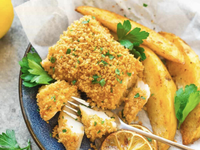 oven fried fish and chips recipe