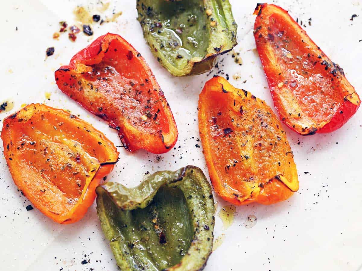 Italian Roasted Bell Peppers With Olive Oil