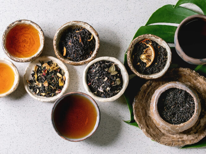 an assortment of teas