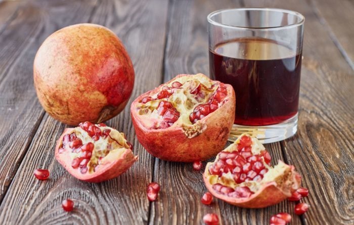 Pomegranate kombucha cocktail