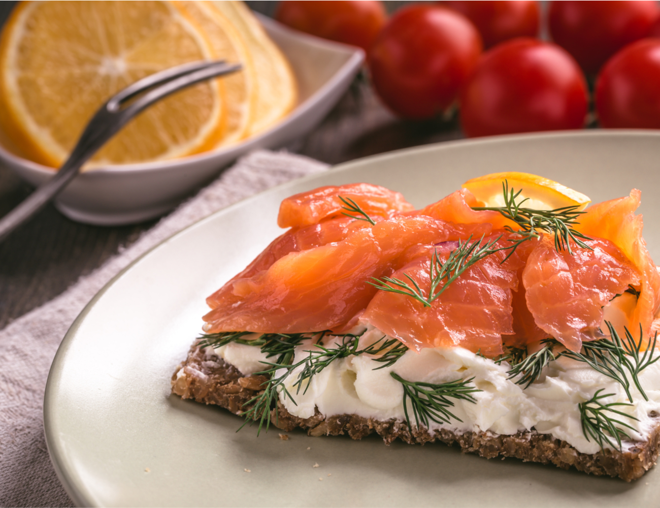 Smoked Salmon On Brown Bread