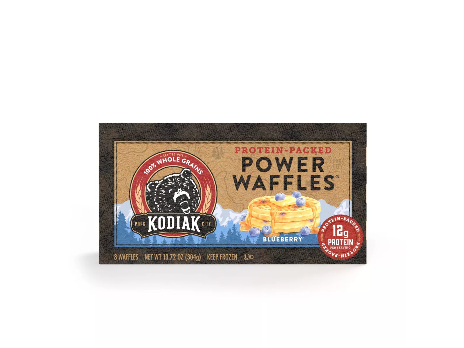Kodiak Protein-Packed Power Waffles Blueberry Frozen Waffles